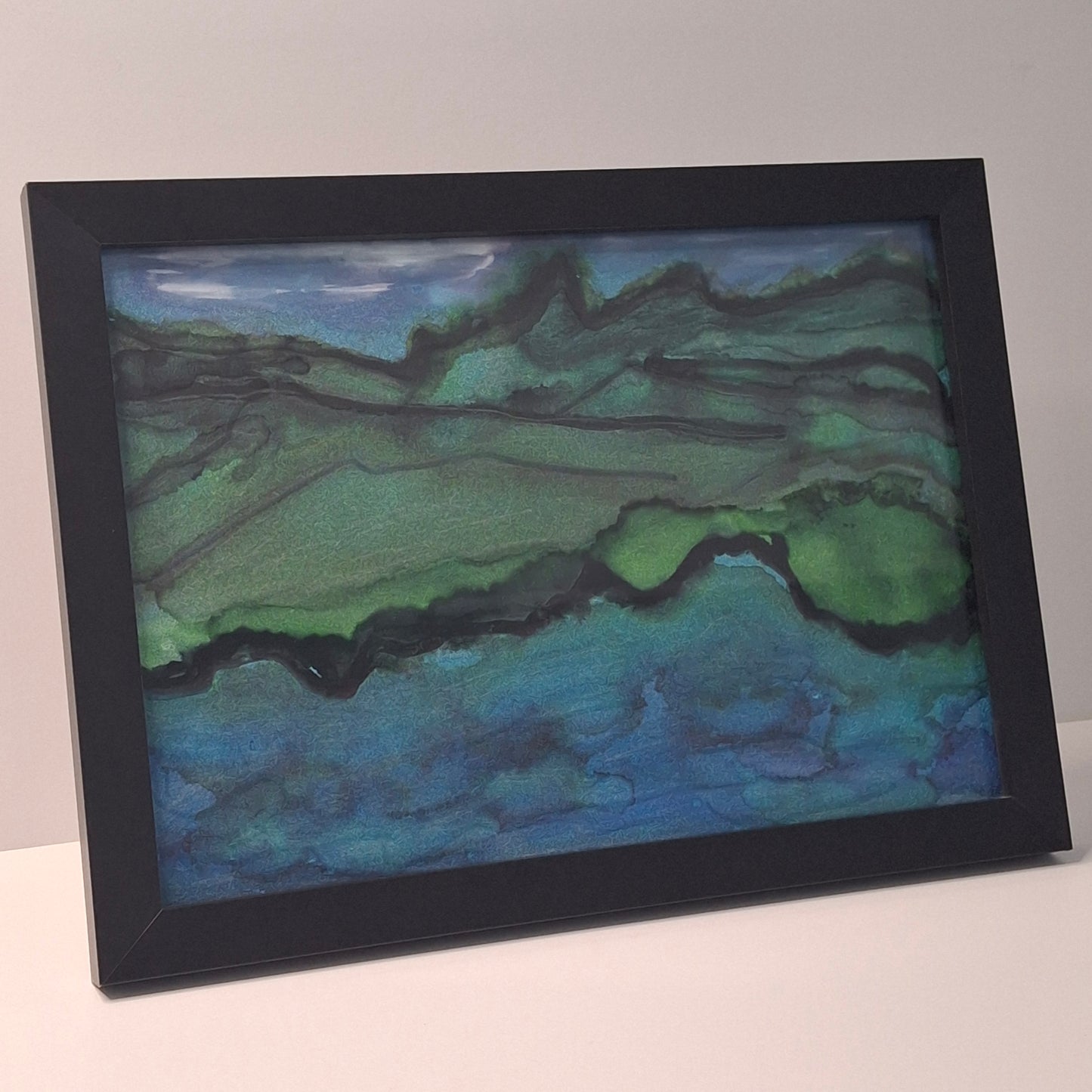 Otago Horizons Original Abstract Art Landscape New Zealand Blue Green
