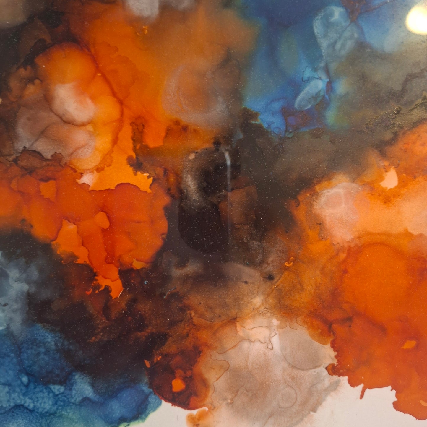 Currents of Emotion Original Artwork Orange Blue Brown