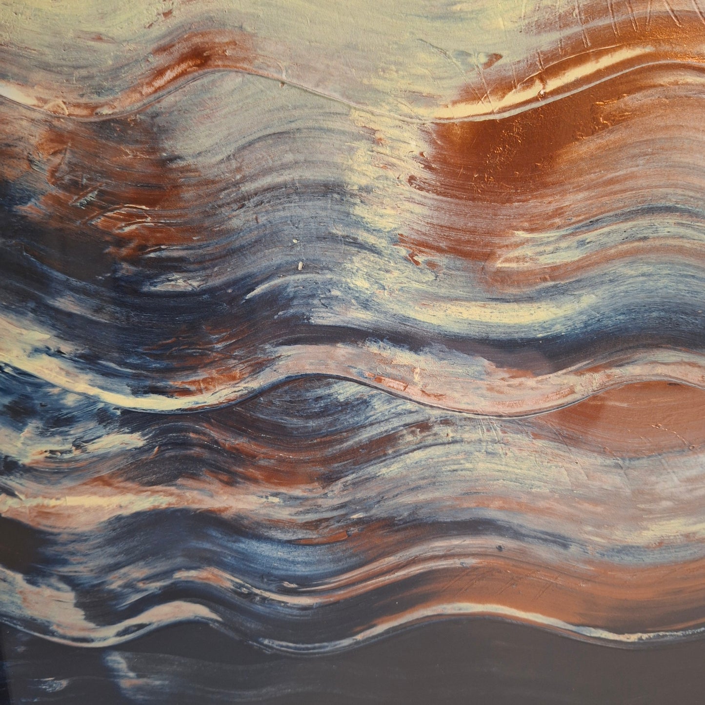 Event Horizon Original Artwork Blue Bronze Cream