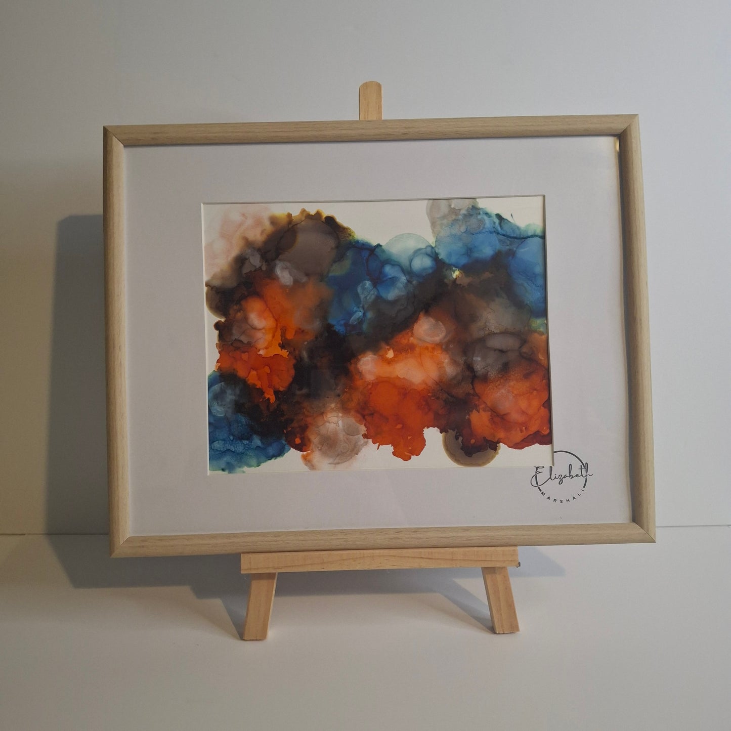 Currents of Emotion Original Artwork Orange Blue Brown