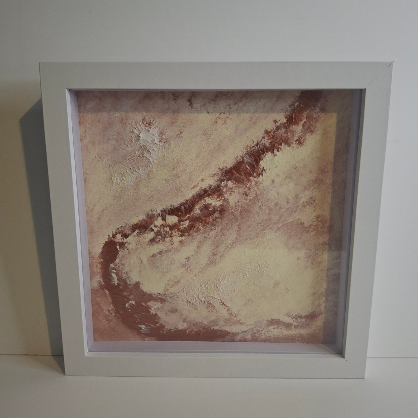 Where Silence Falls Original Artwork Cream Ivory Blush Bronze