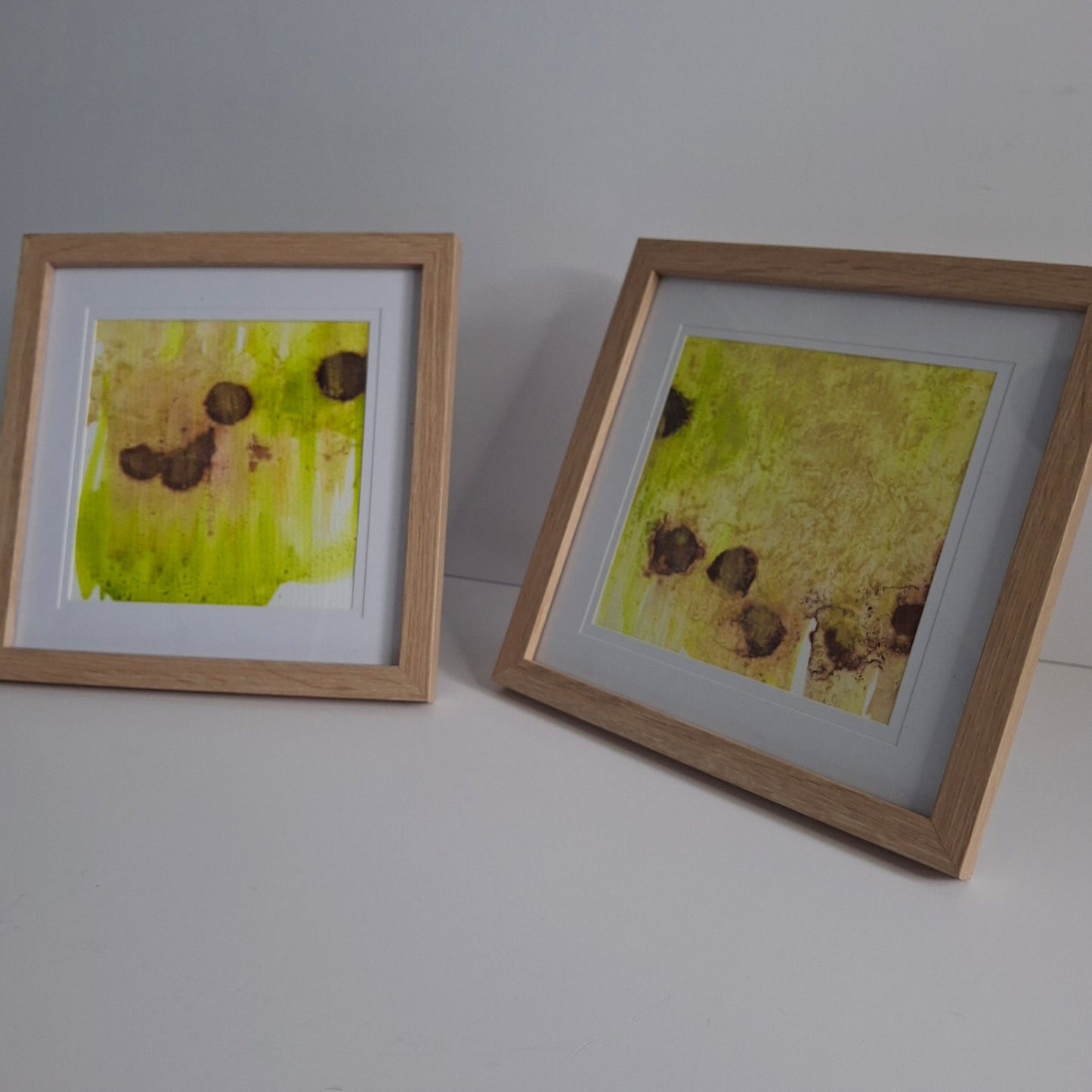 Meet Me in the Sunlight Original Abstract Artwork Green Gold Brown