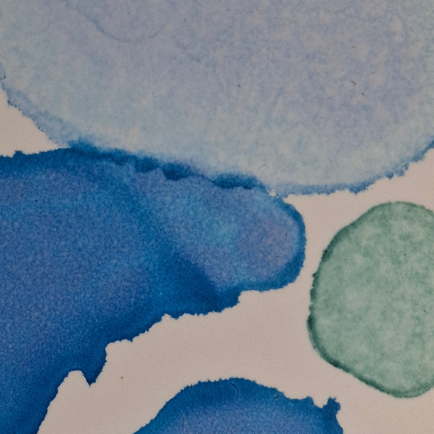 The Sea is Me Original Artwork Blue Green Alcohol Ink A3