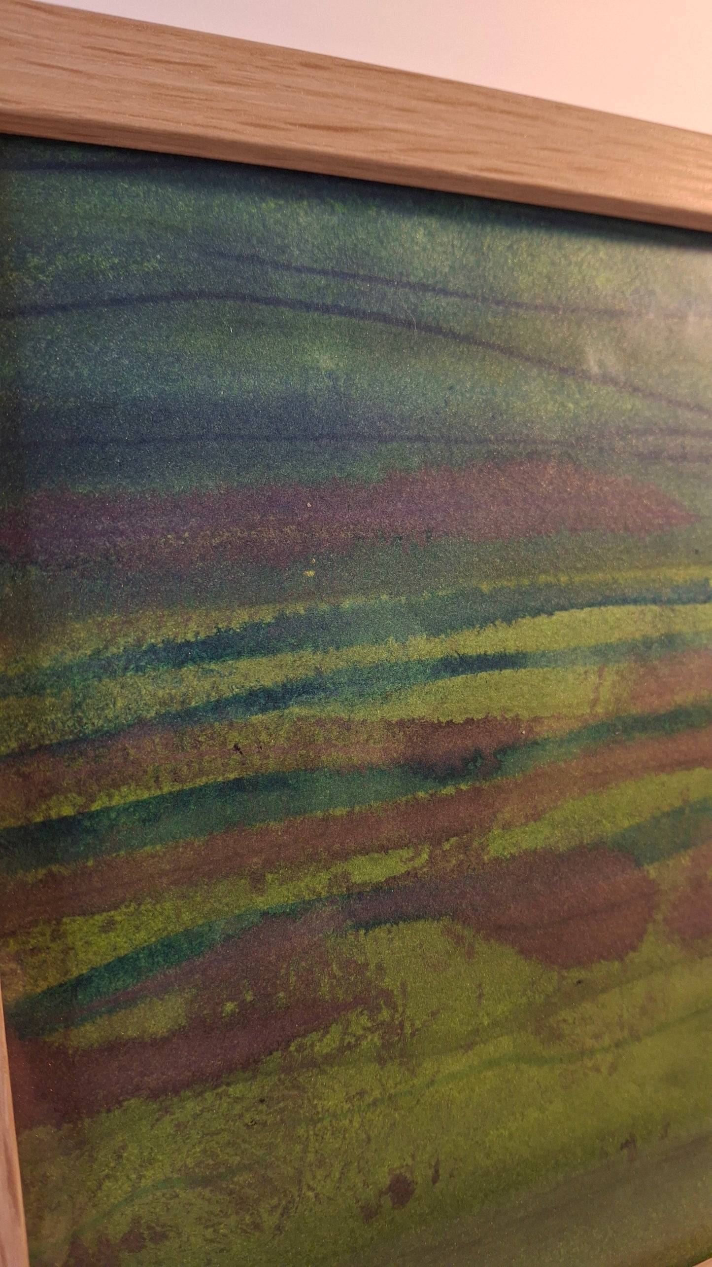 When the Earth Exhales Original Artwork in Acrylic and Alcohol Inks NZ Landscape
