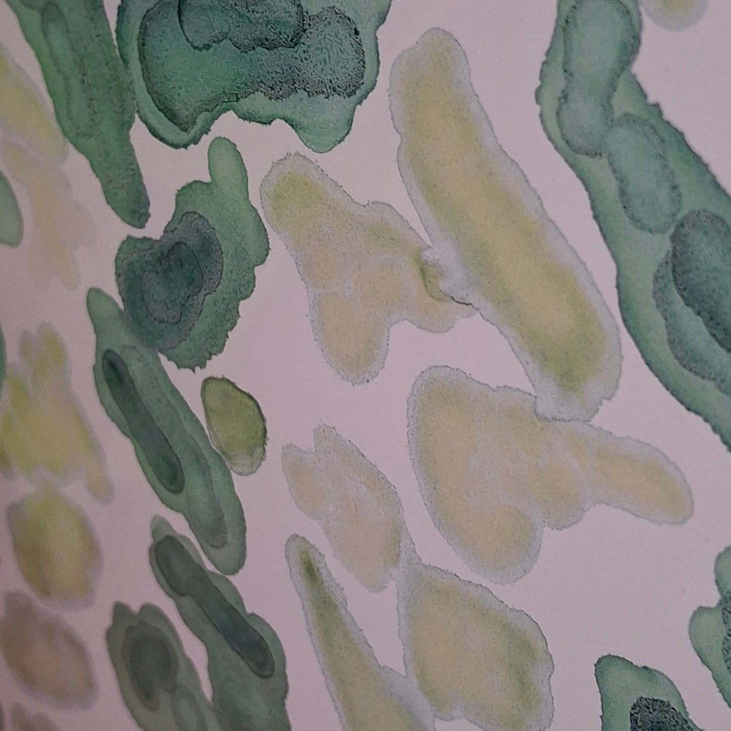Currents of Calm  Original Artwork Mixed Greens Alcohol Ink A3