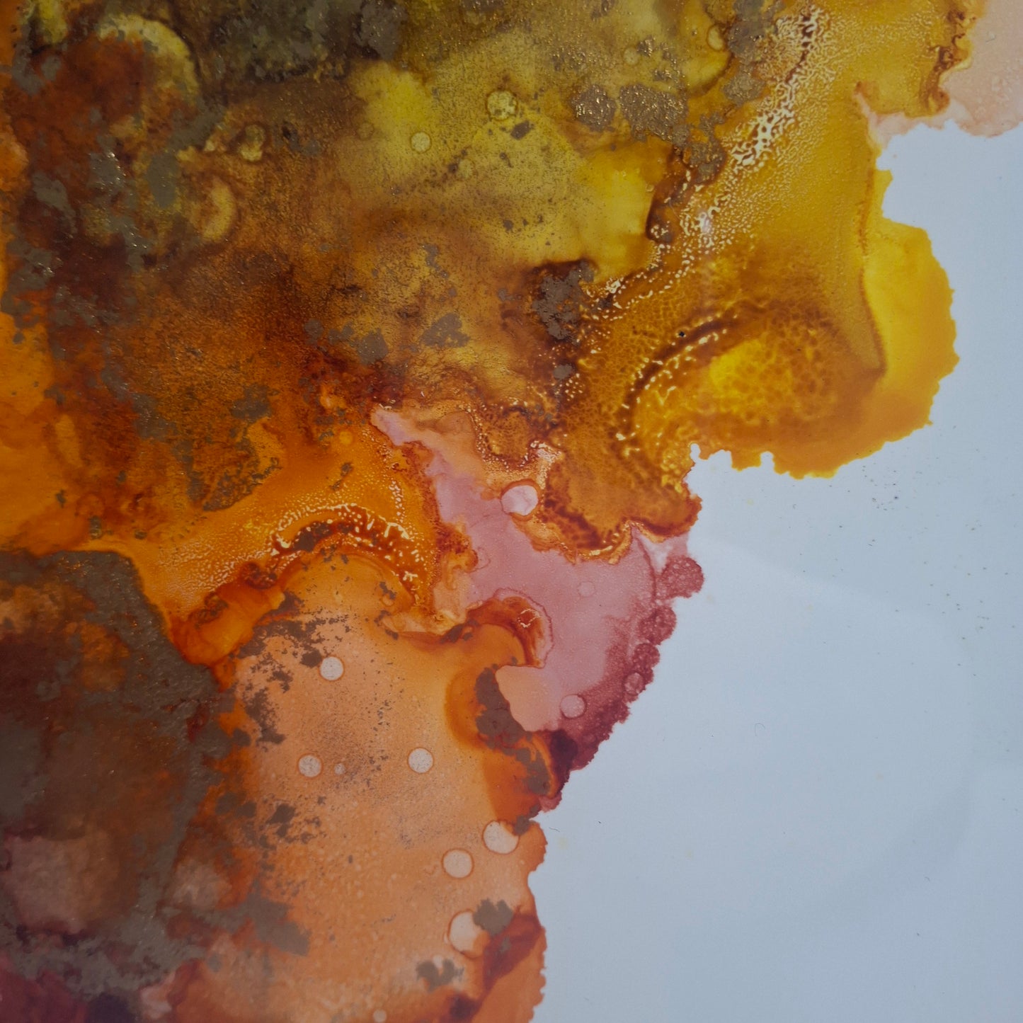 Into the Light Original Artwork Gold Yellow Orange Red