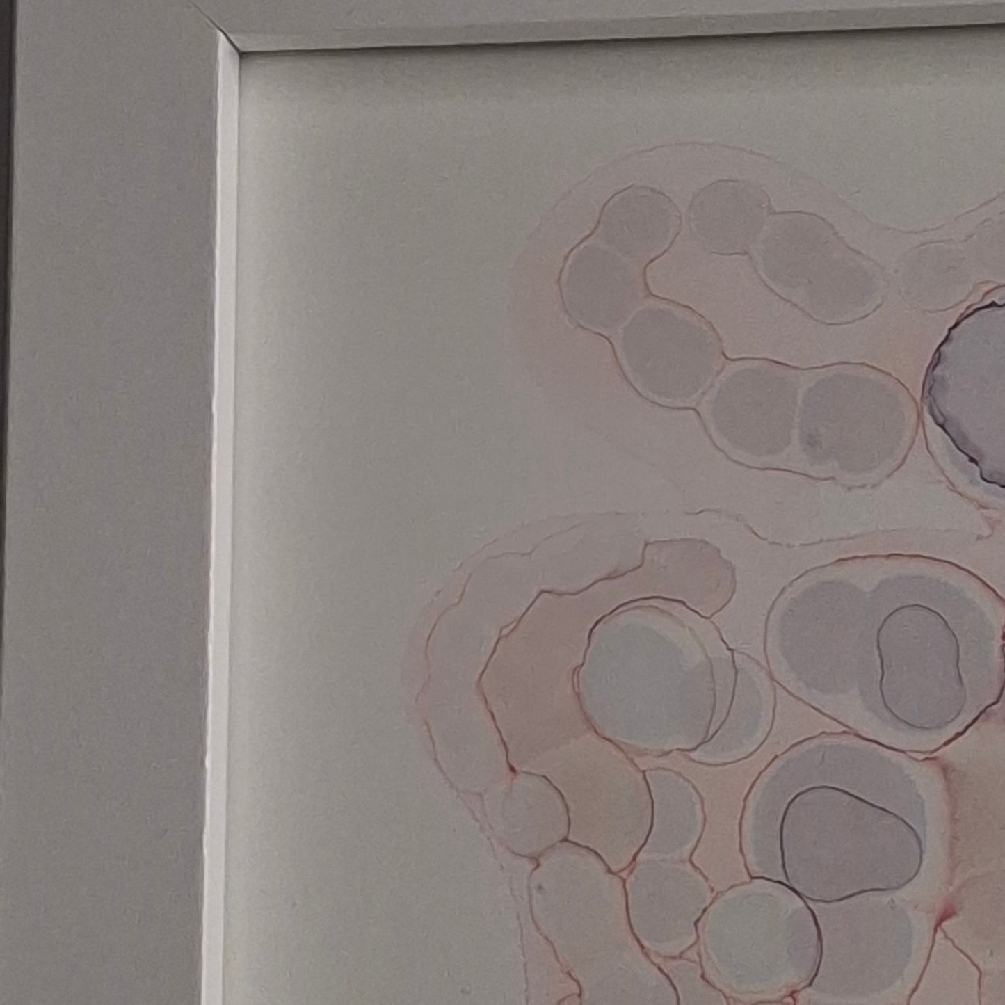 Peacefulness Under the Microscope Original Abstract Art Pastel Pinks Purples Blues Greens Alcohol Ink A3