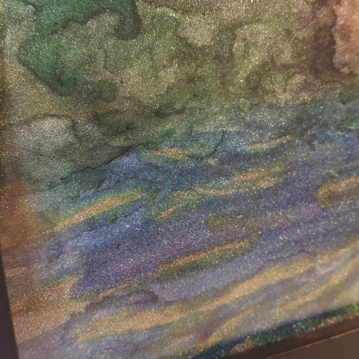 Where the Water Runs Original Abstract Mountains to Ocean Landscape Artwork