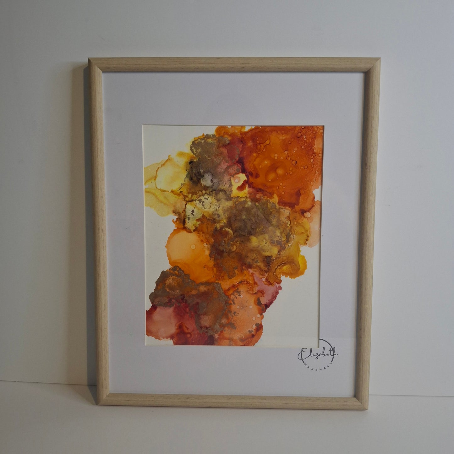 Into the Light Original Artwork Gold Yellow Orange Red