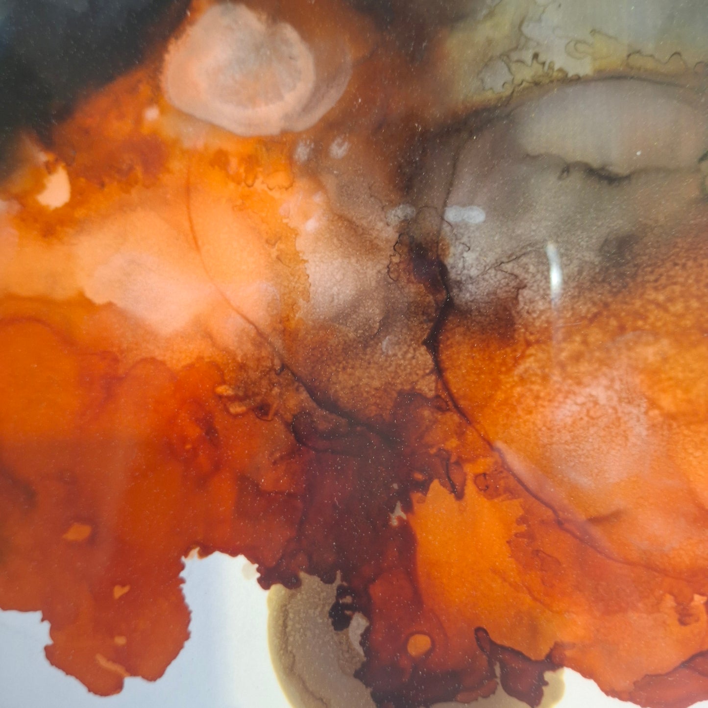 Currents of Emotion Original Artwork Orange Blue Brown