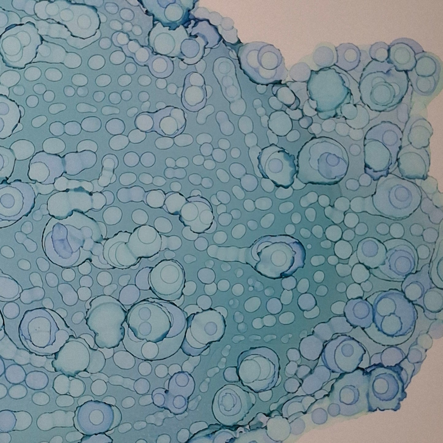 The Sea's Soft Embrace Original Alcohol Ink Artwork