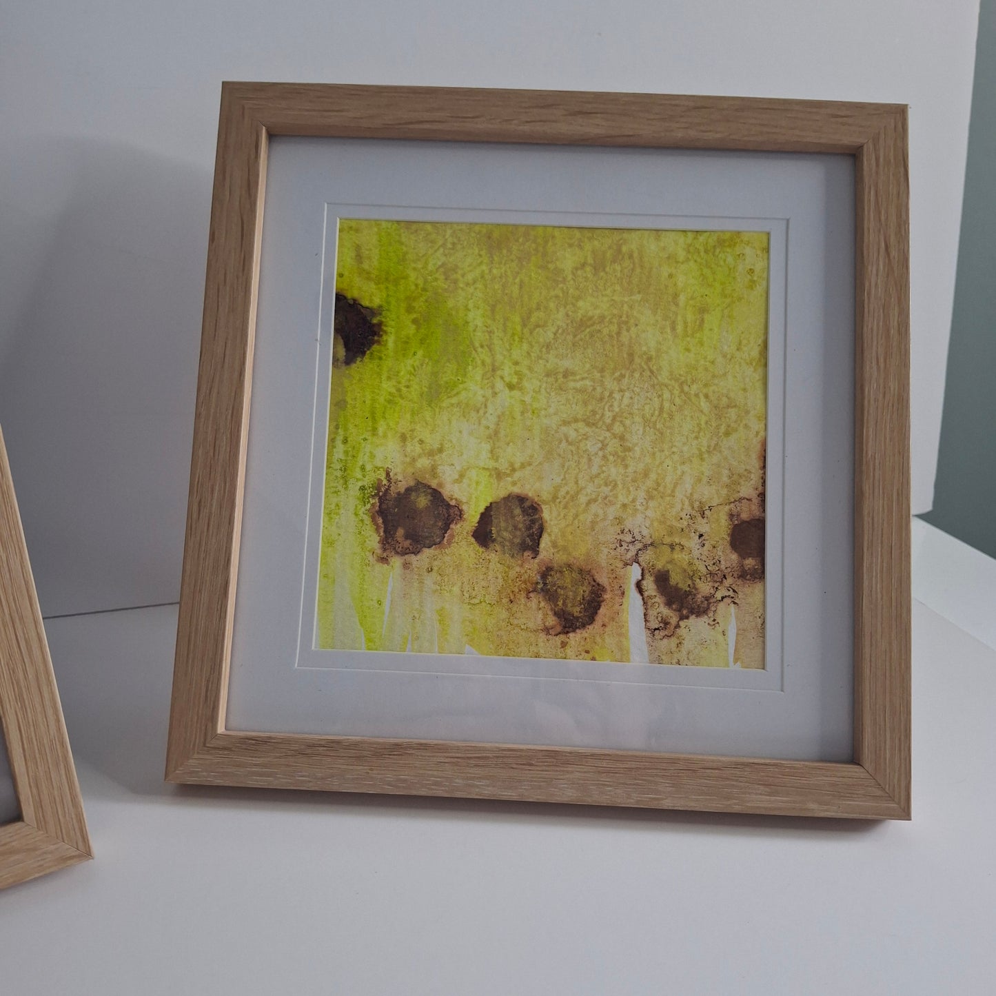 Meet Me in the Sunlight Original Abstract Artwork Green Gold Brown