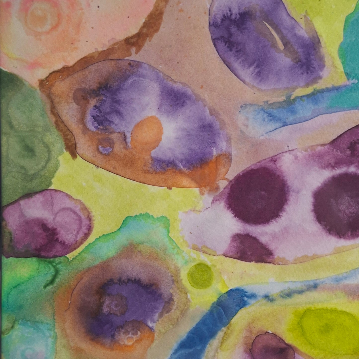 Sweet Disorder Original Abstract Artwork Purple Yellow Green
