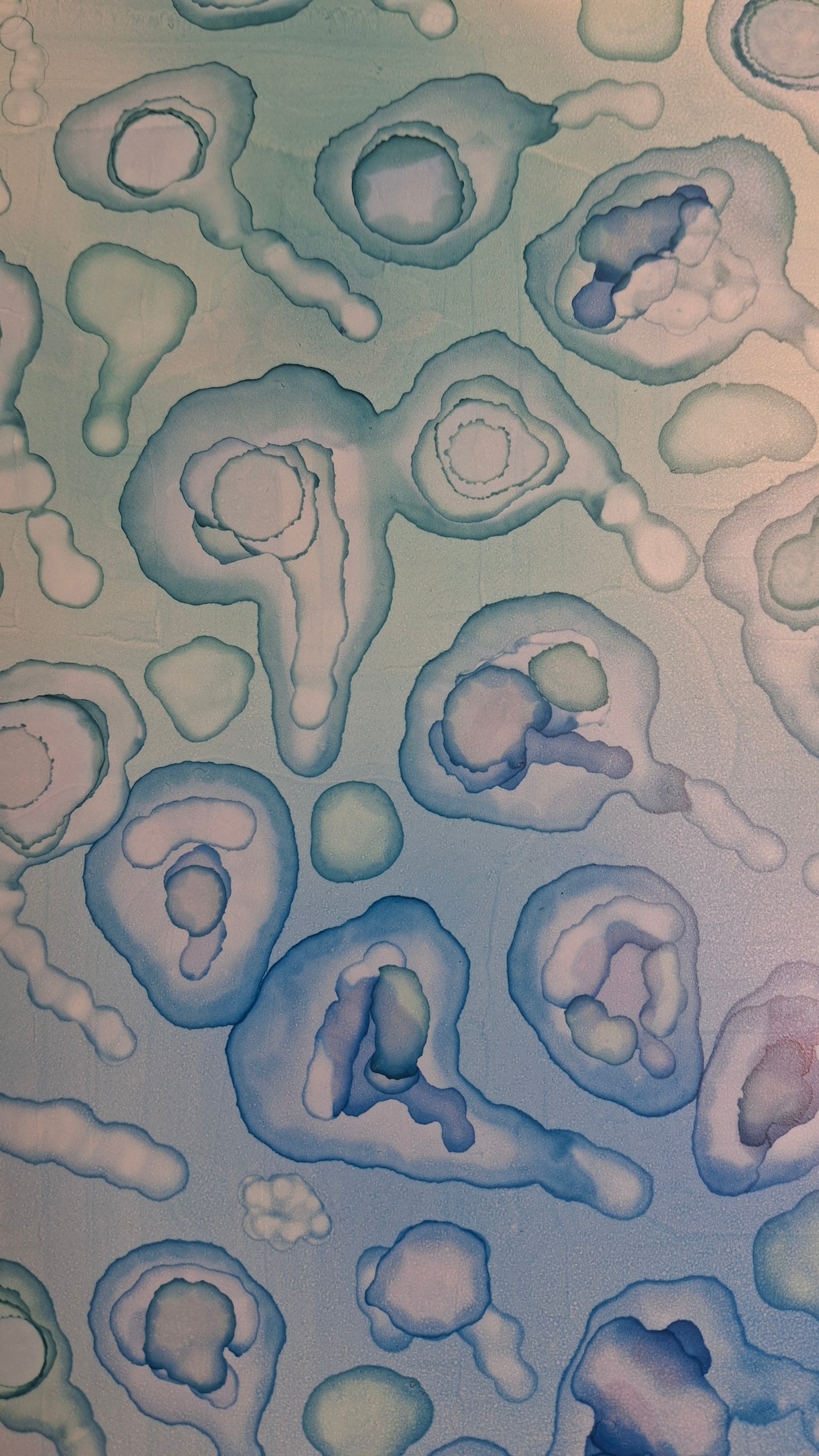 What Lies Beneath Original Artwork Blue Alcohol Ink A3