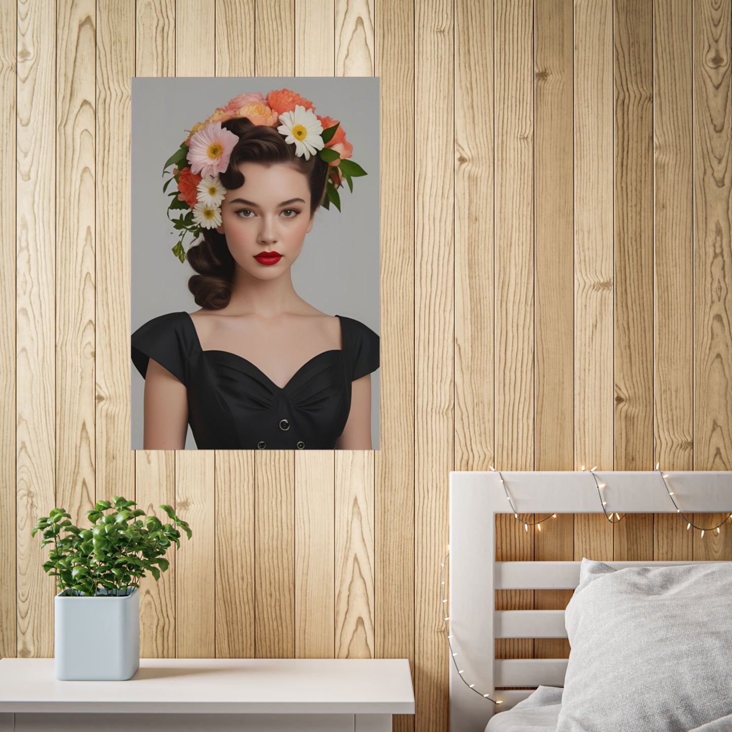 Leah Art Print Poster Vintage and Floral Love