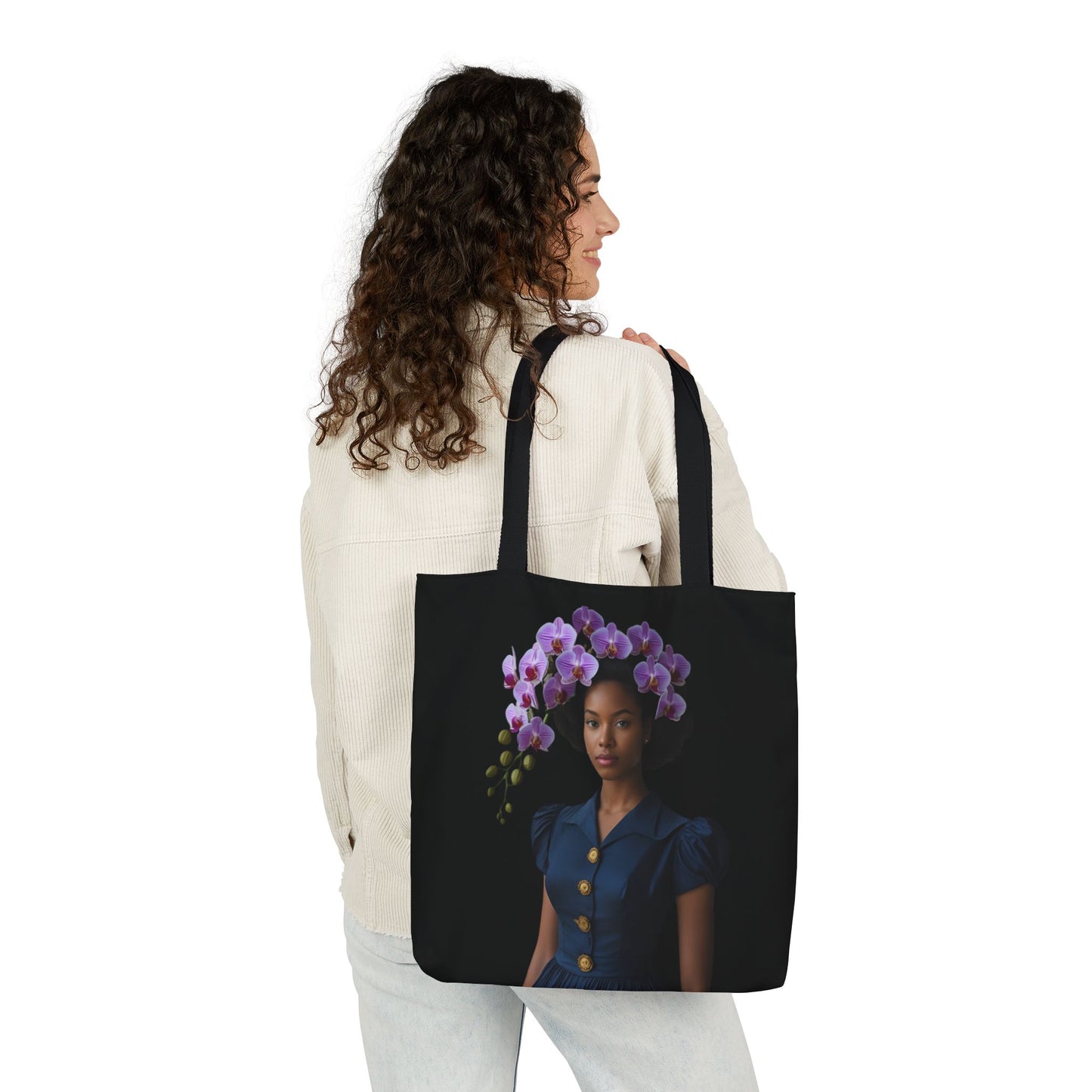 Elouise Vintage Frock and Flowers Art Tote Bag  - Large