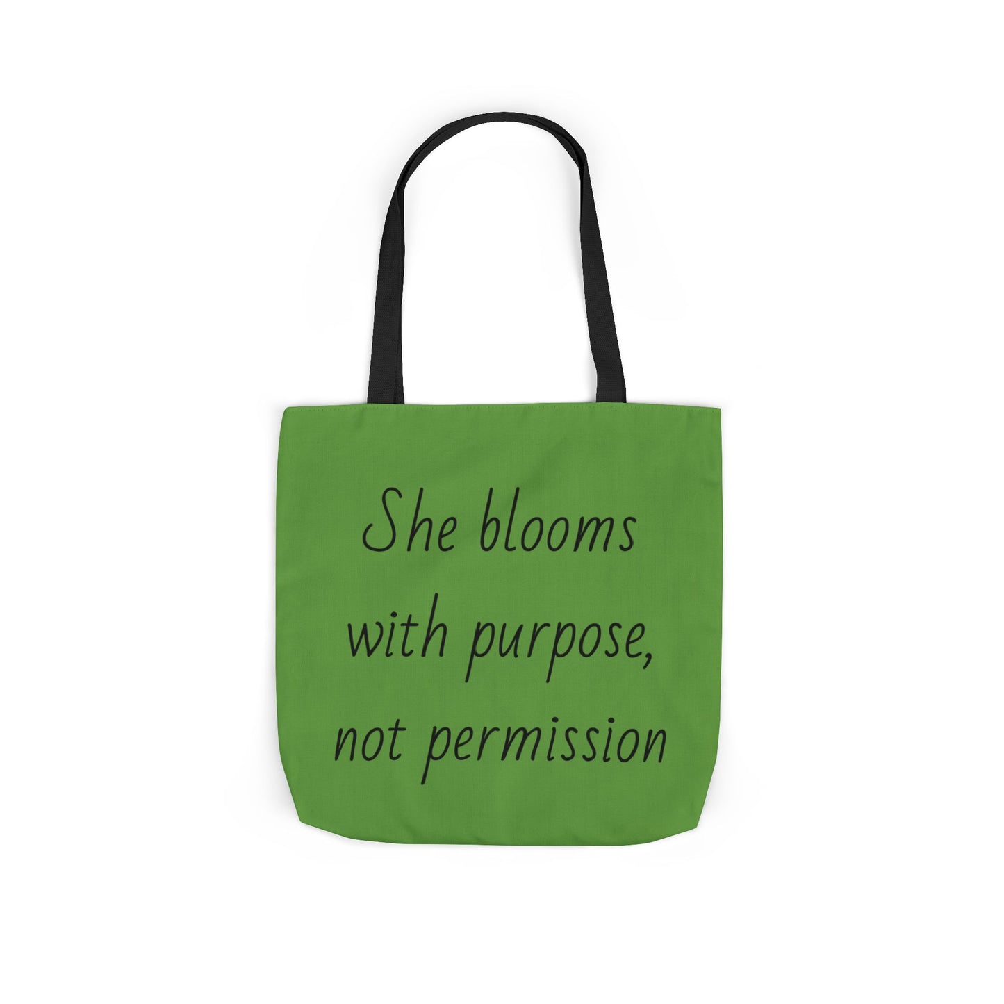 She Blooms With Purpose Not Permission - Lois Tote Bag  - Large