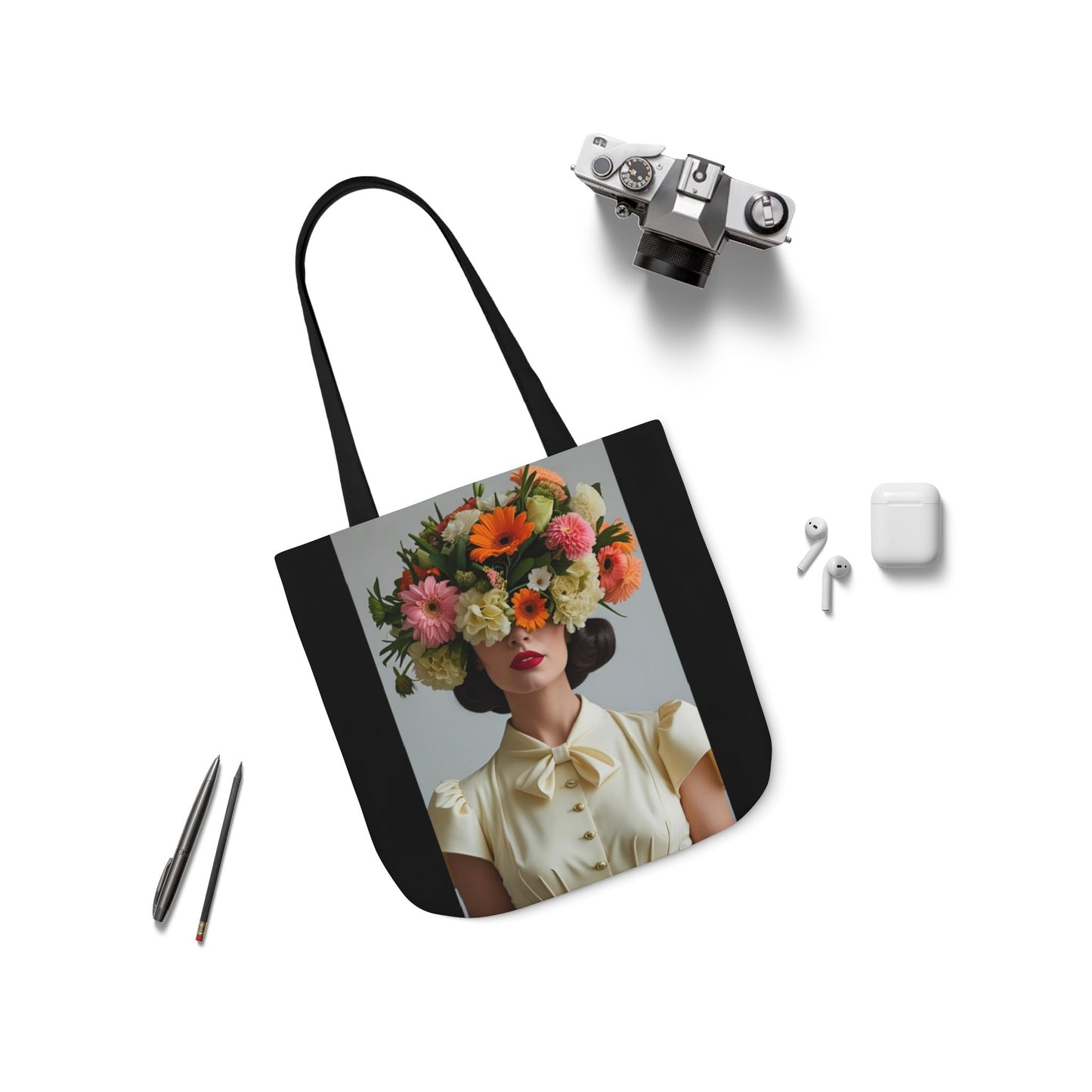 Georgia Vintage Frock and Flowers Art Tote Bag
