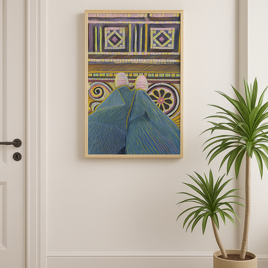 These Shoes Were Made for Walking Melbourne Parliament Building  Art Poster Print Mosaic Floor