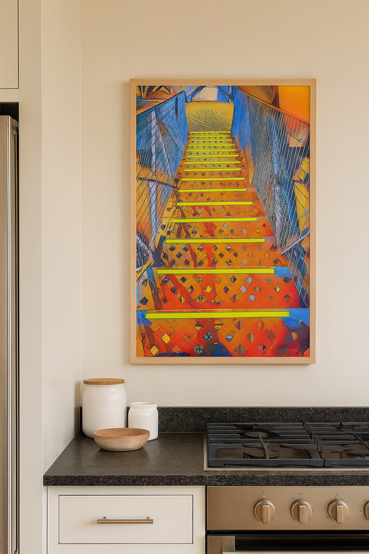 Steps Through Time Old Melbourne Gaol  Art Poster Print