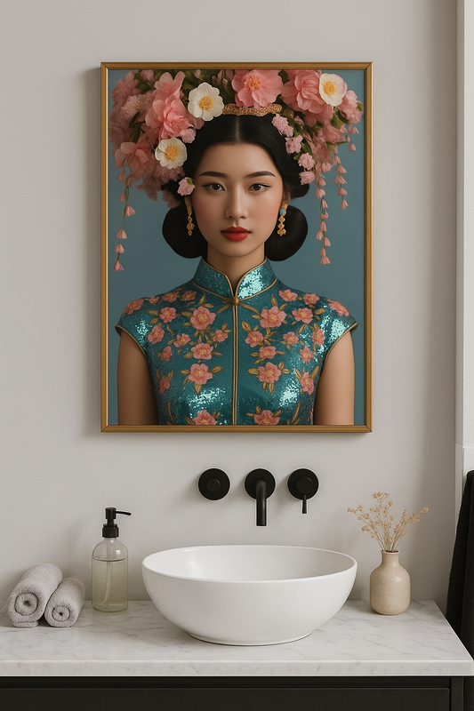 Tahma Art Print Poster Vintage and Floral Love