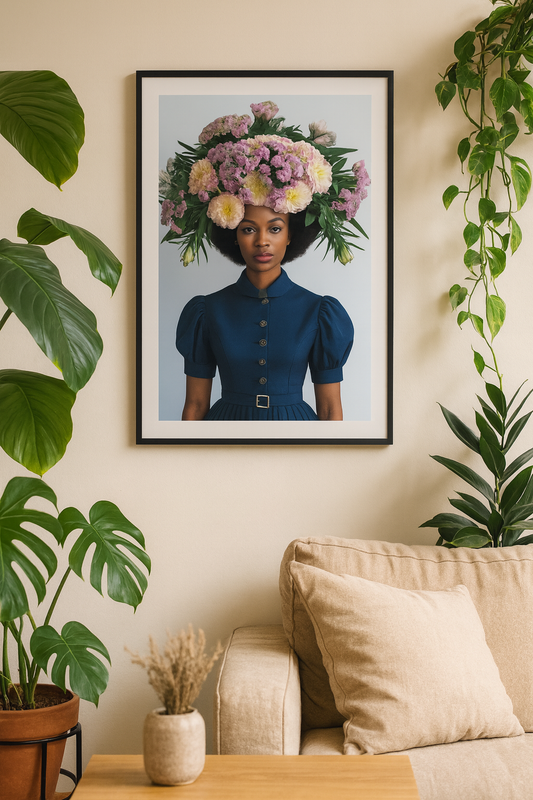 Honnor Art Print Poster Vintage and Floral Love