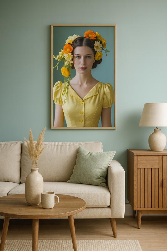 Lucy Art Print Poster Vintage and Floral Love