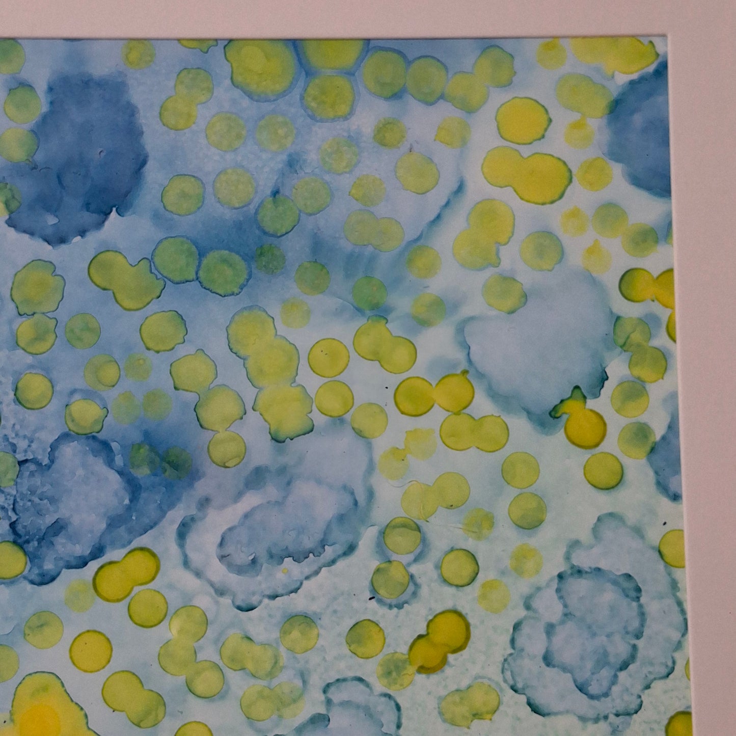 There's Always Light Original Abstract Artwork Mini Blue Yellow