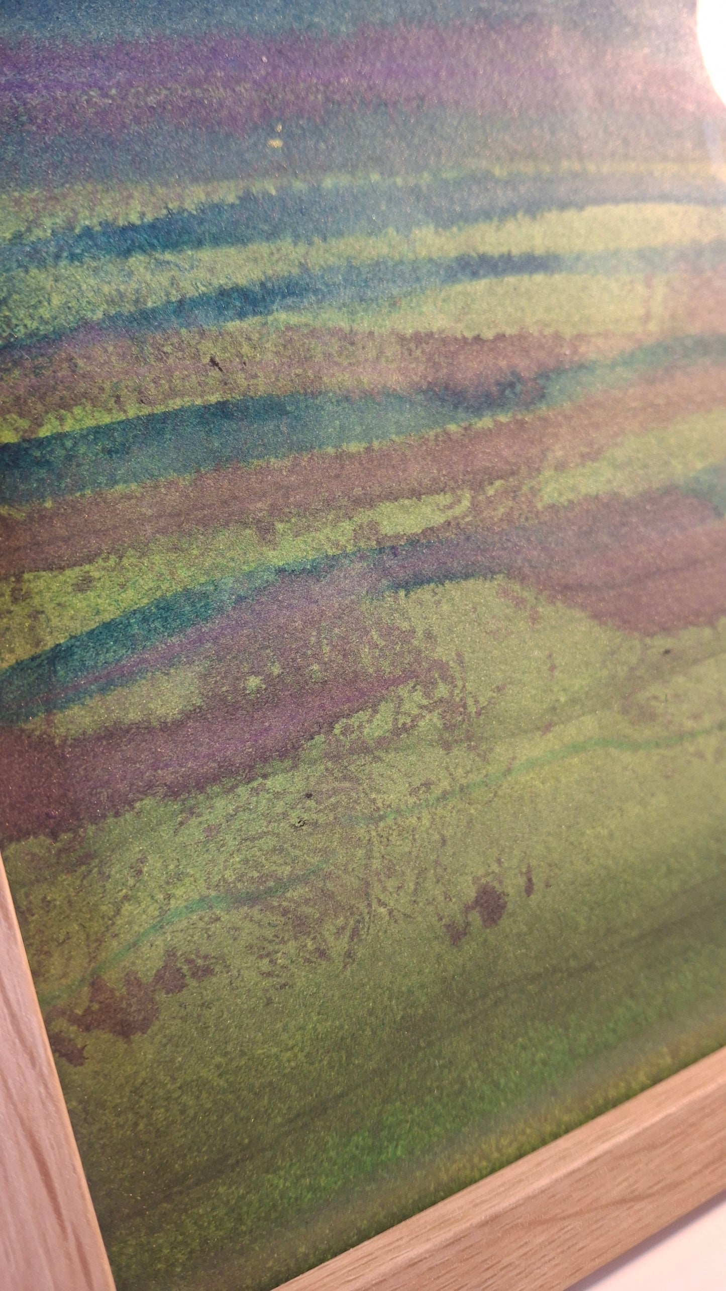 When the Earth Exhales Original Artwork in Acrylic and Alcohol Inks NZ Landscape