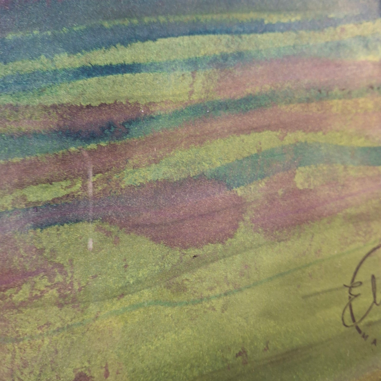When the Earth Exhales Original Artwork in Acrylic and Alcohol Inks NZ Landscape