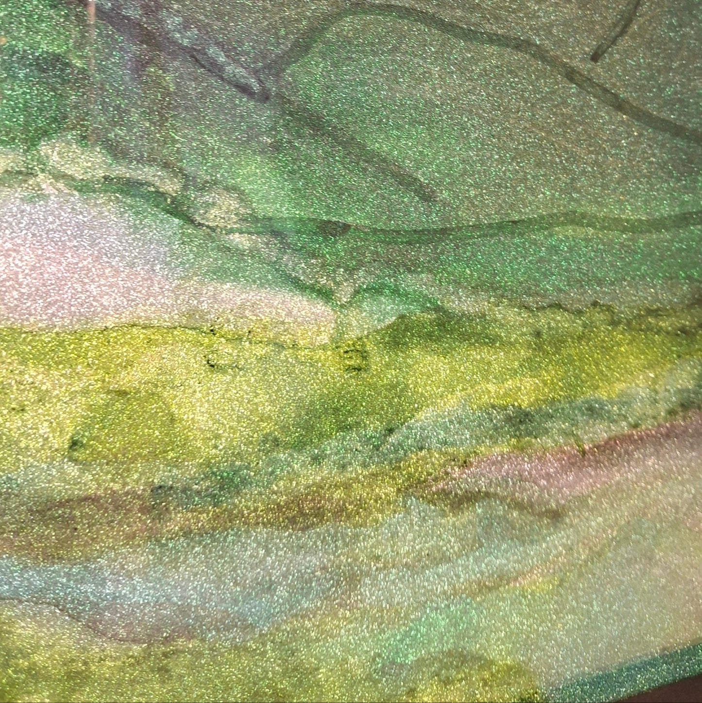 Whispers of Otago Original Abstract Art Landscape New Zealand Blue Green