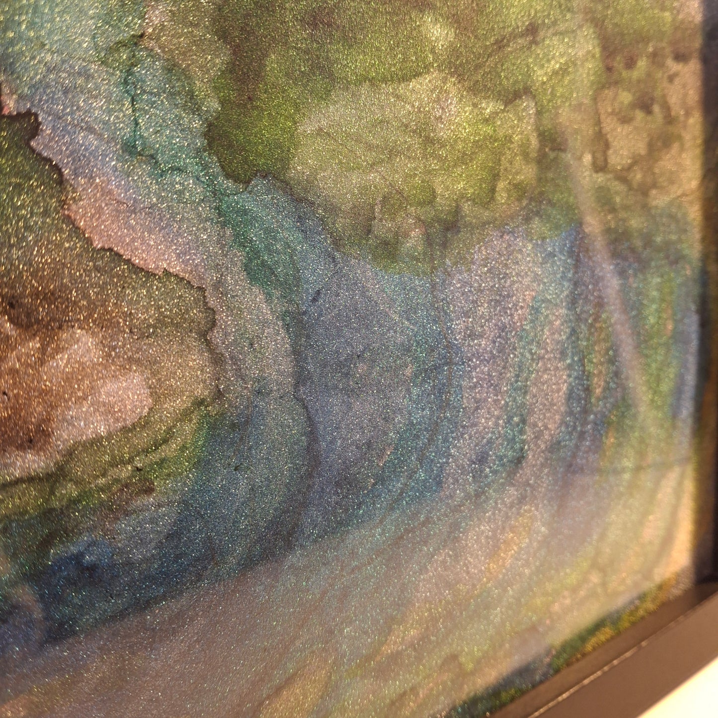 Where the Water Runs Original Abstract Mountains to Ocean Landscape Artwork