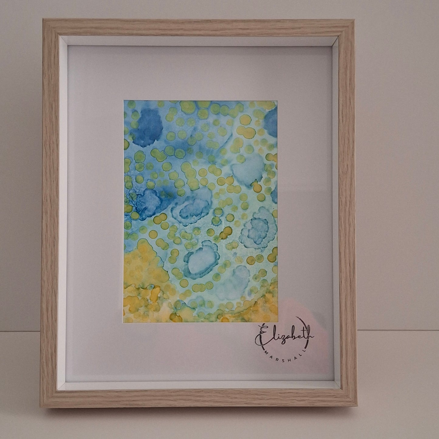 There's Always Light Original Abstract Artwork Mini Blue Yellow