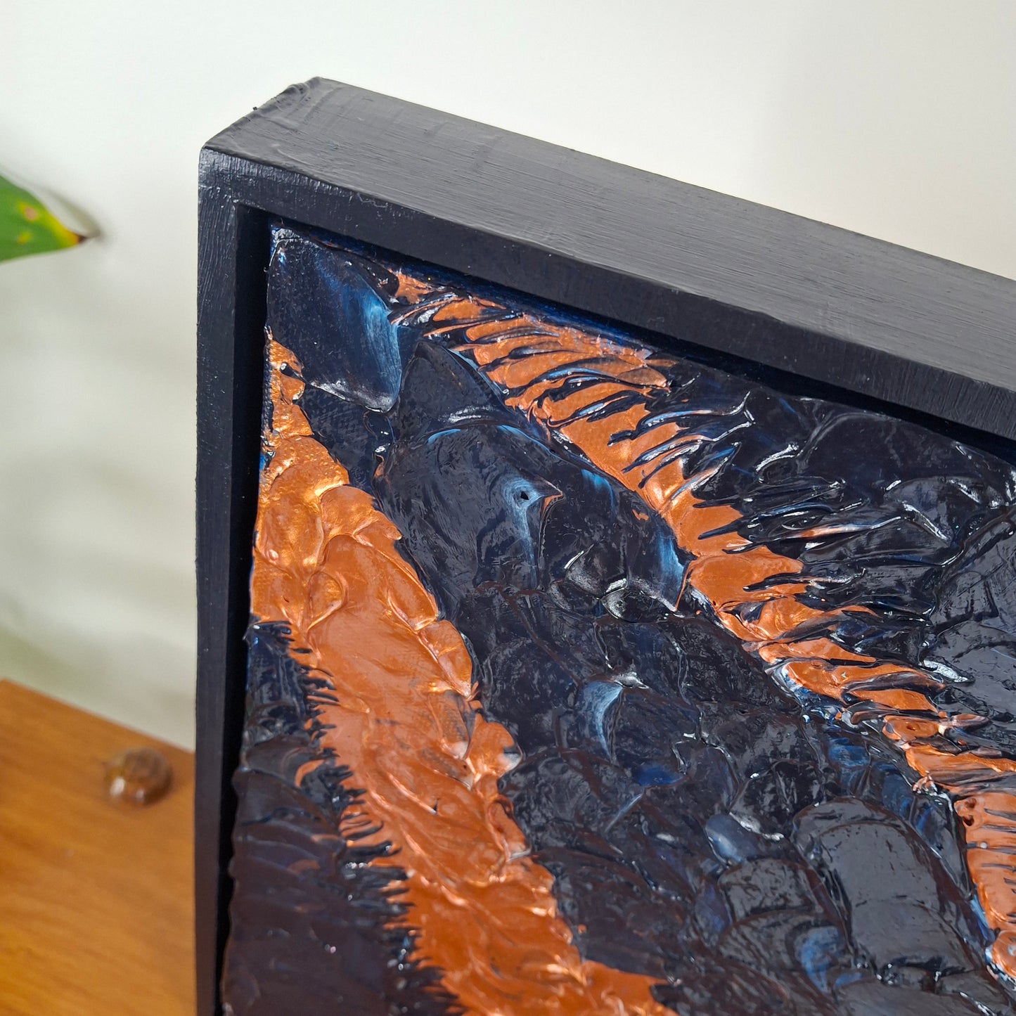 My Imagination Runs Wild Original Art Blue Bronze Abstract