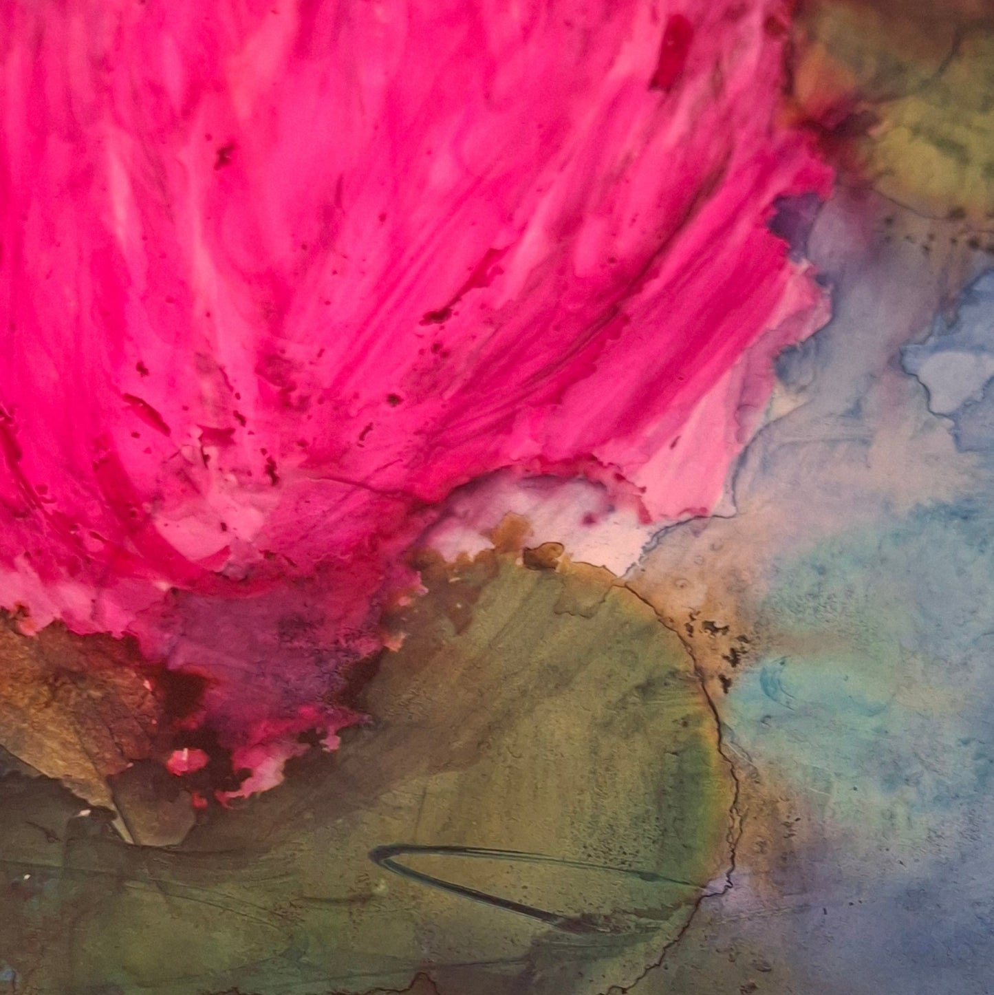 Wild Bloom Reverie Original Alcohol Ink Floral Artwork