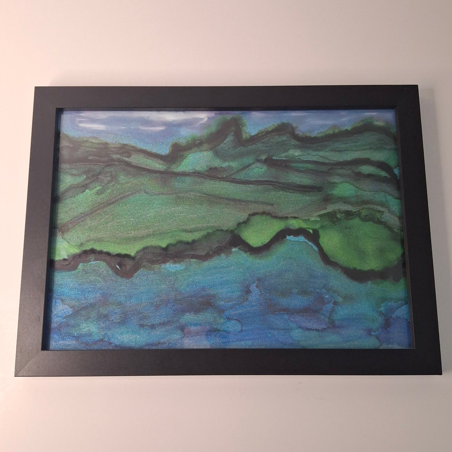 Otago Horizons Original Abstract Art Landscape New Zealand Blue Green