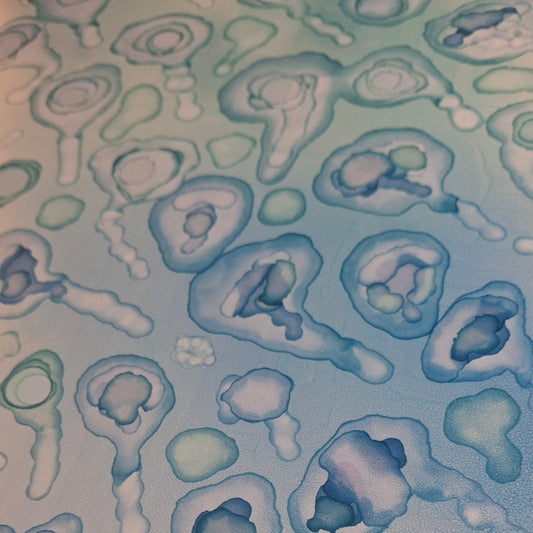 What Lies Beneath Original Artwork Blue Alcohol Ink A3
