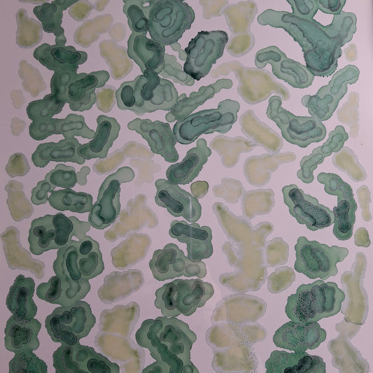 Currents of Calm  Original Artwork Mixed Greens Alcohol Ink A3