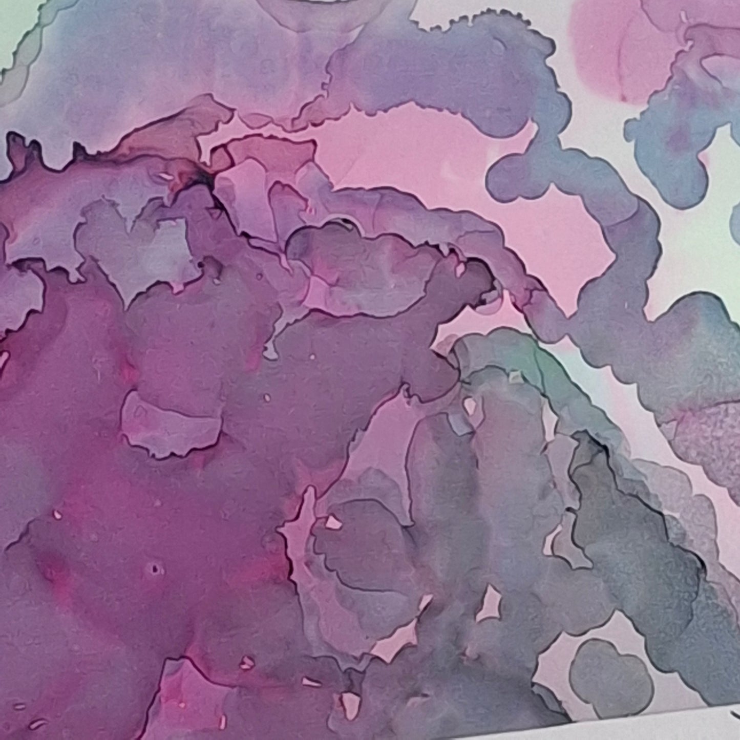 Into the Ether Original Abstract Artwork Pink Blue Green