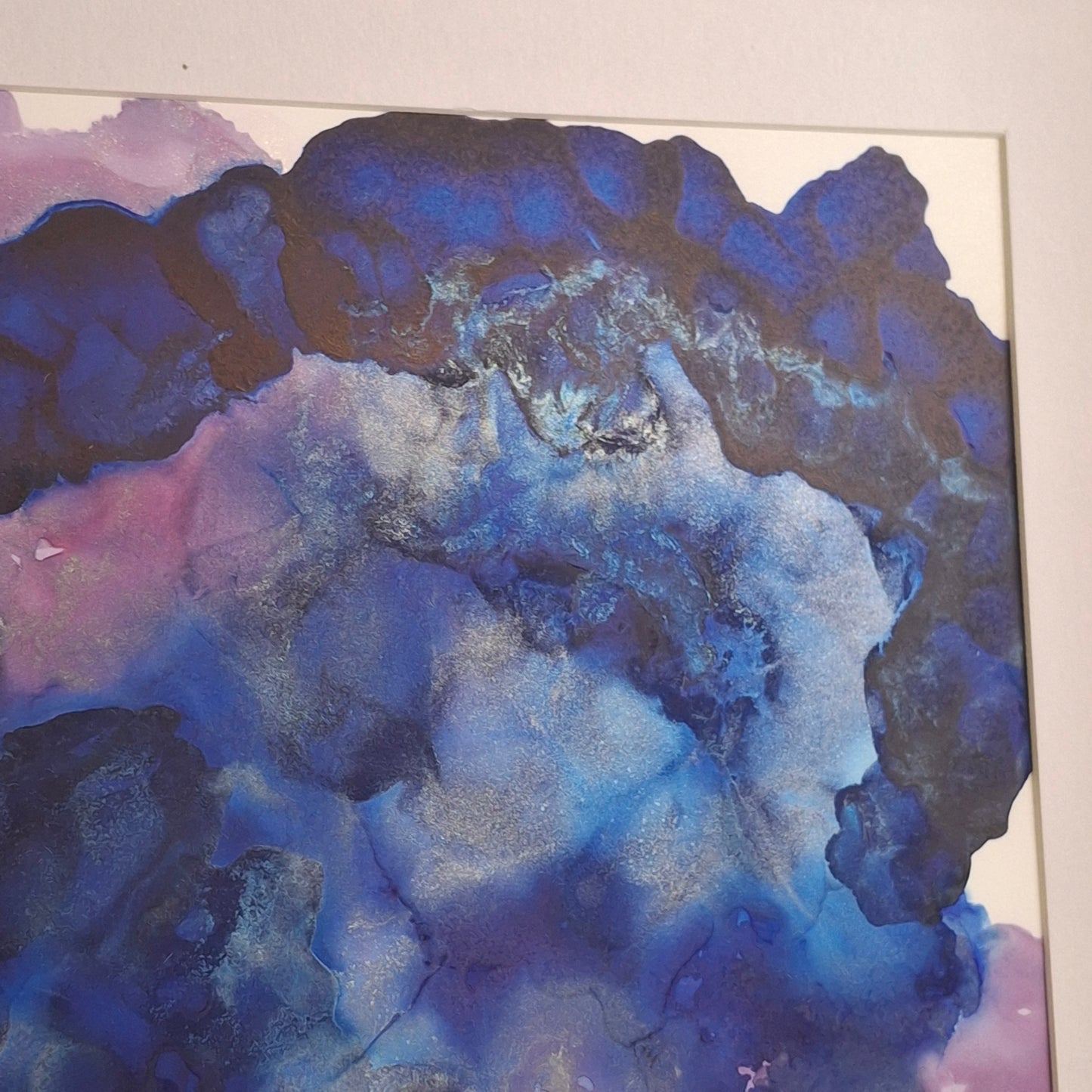 Inkheart Original Artwork Blue Purple Silver