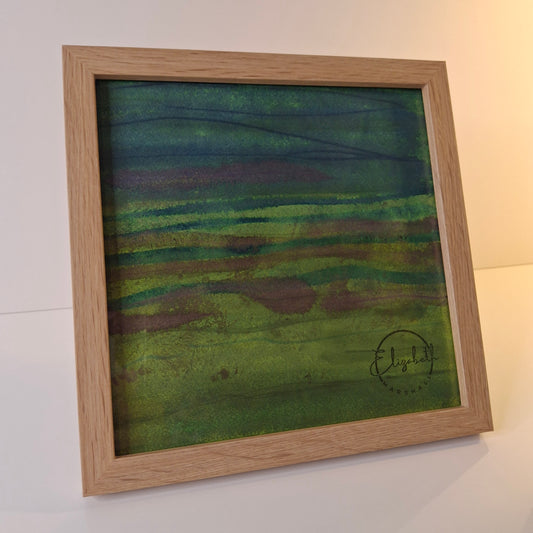 When the Earth Exhales Original Artwork in Acrylic and Alcohol Inks NZ Landscape