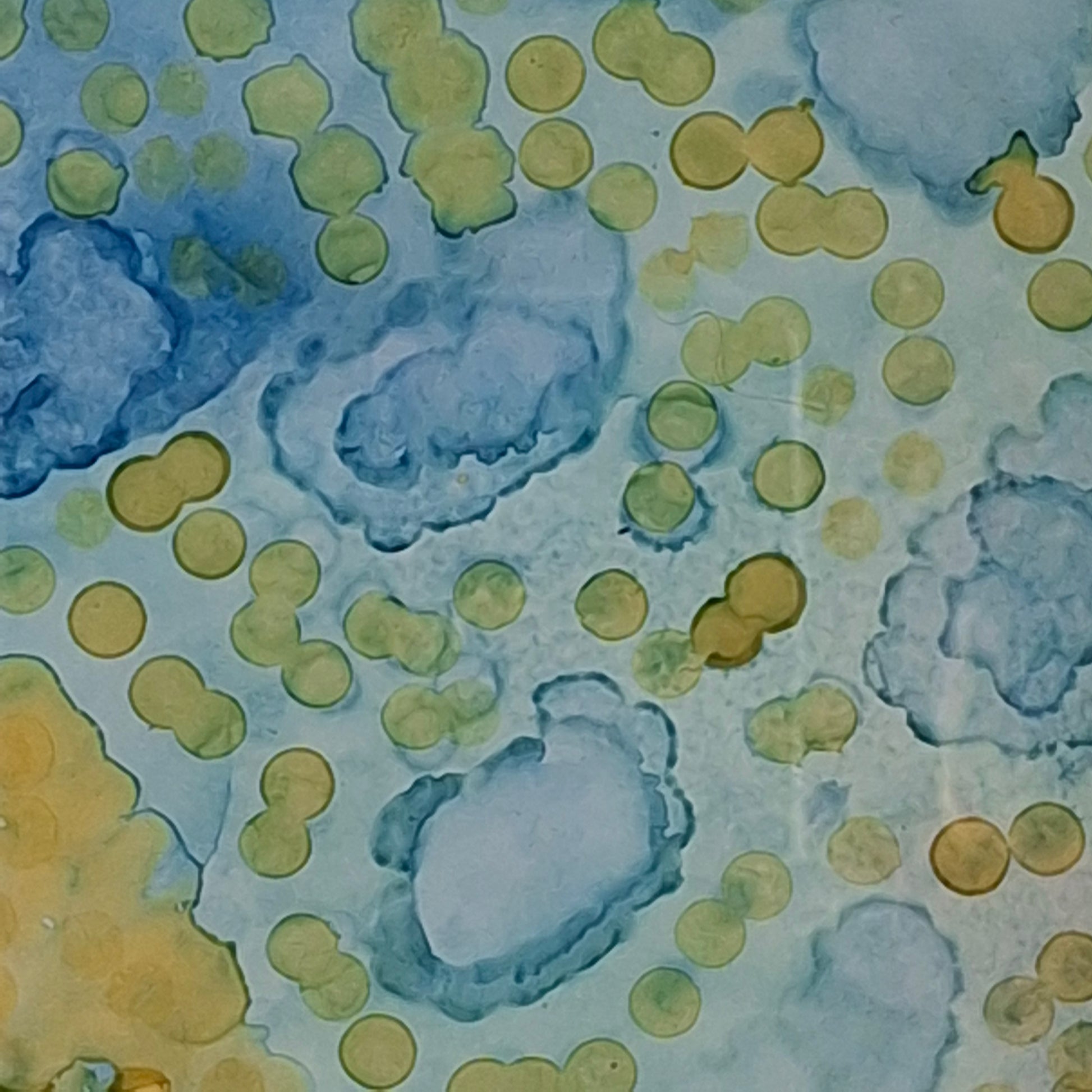 Abstract seascape-inspired art with soft flowing inks symbolizing hope and resilience.