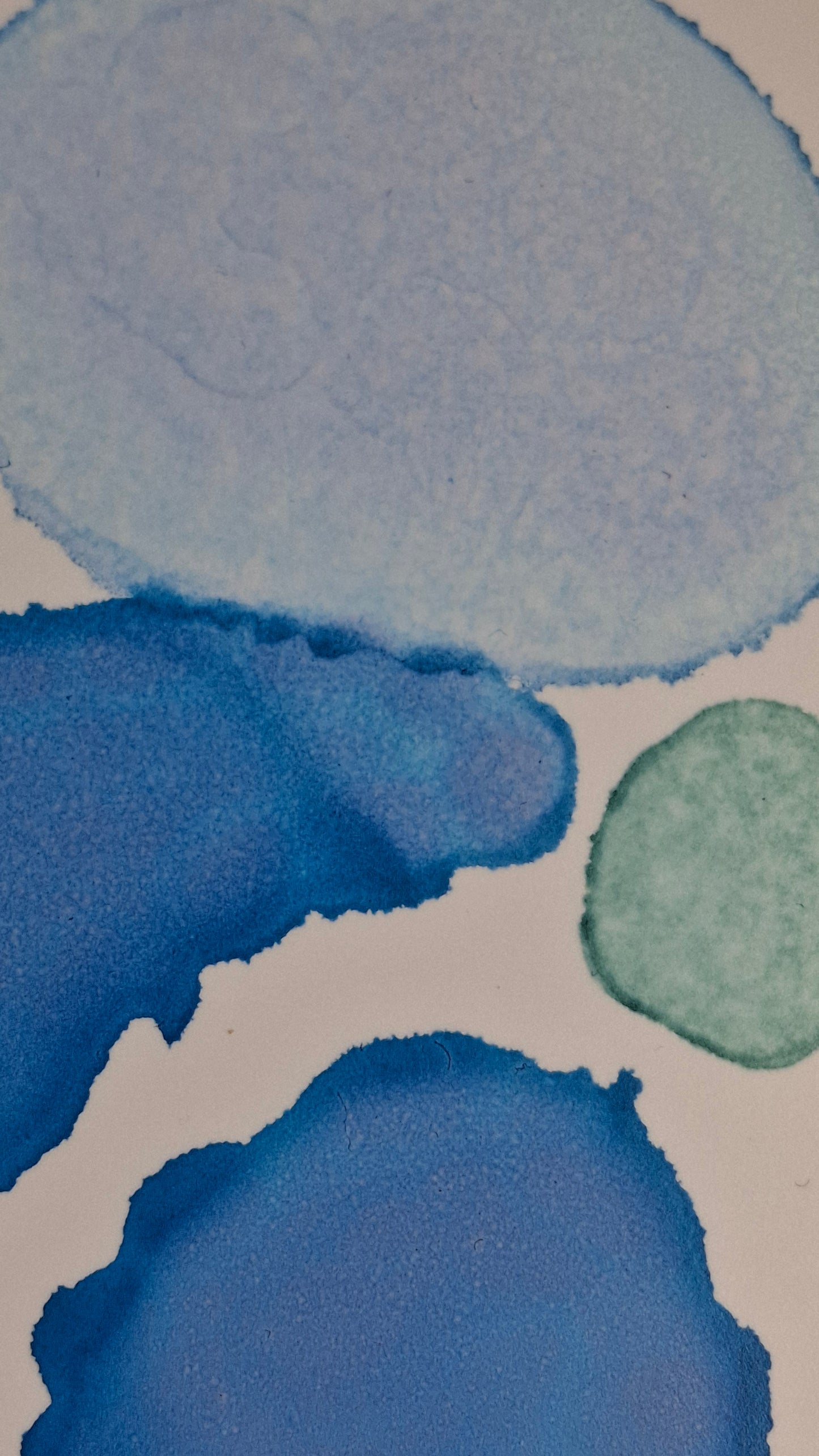 The Sea is Me Original Artwork Blue Green Alcohol Ink A3
