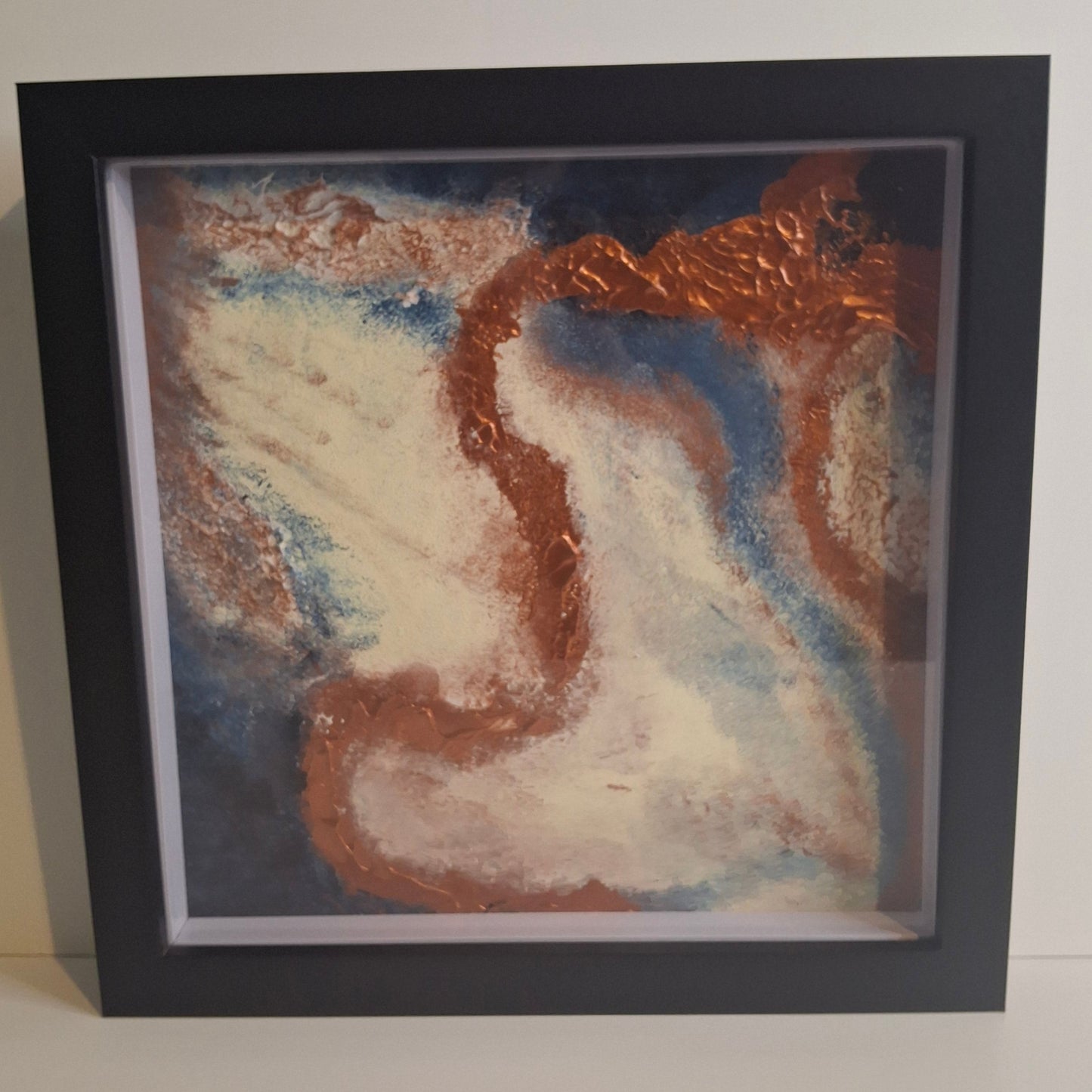 Trace of Becoming Original Artwork Dark Blue Bronze Cream