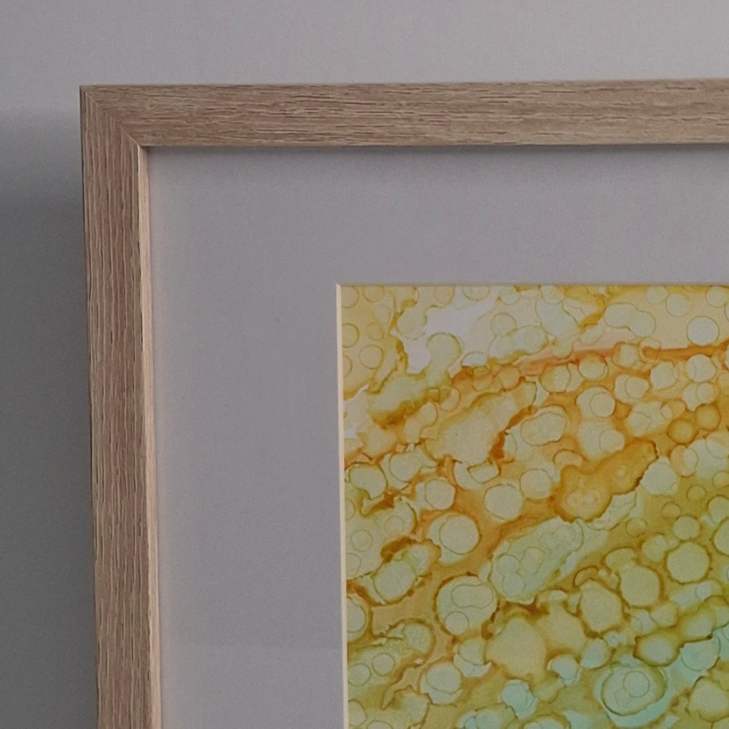 Energy Under the Microscope Original Abstract Art Yellow Green