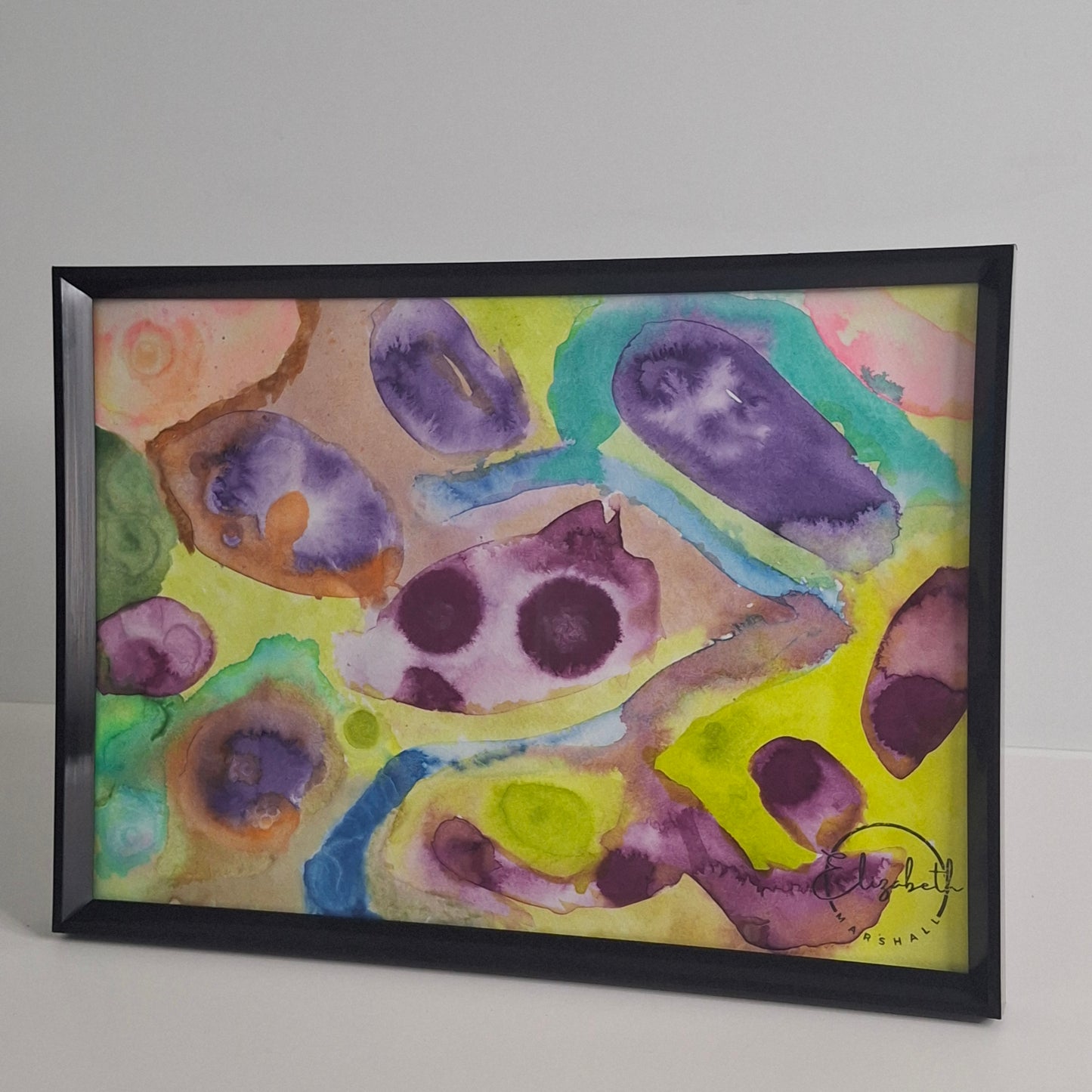 Sweet Disorder Original Abstract Artwork Purple Yellow Green