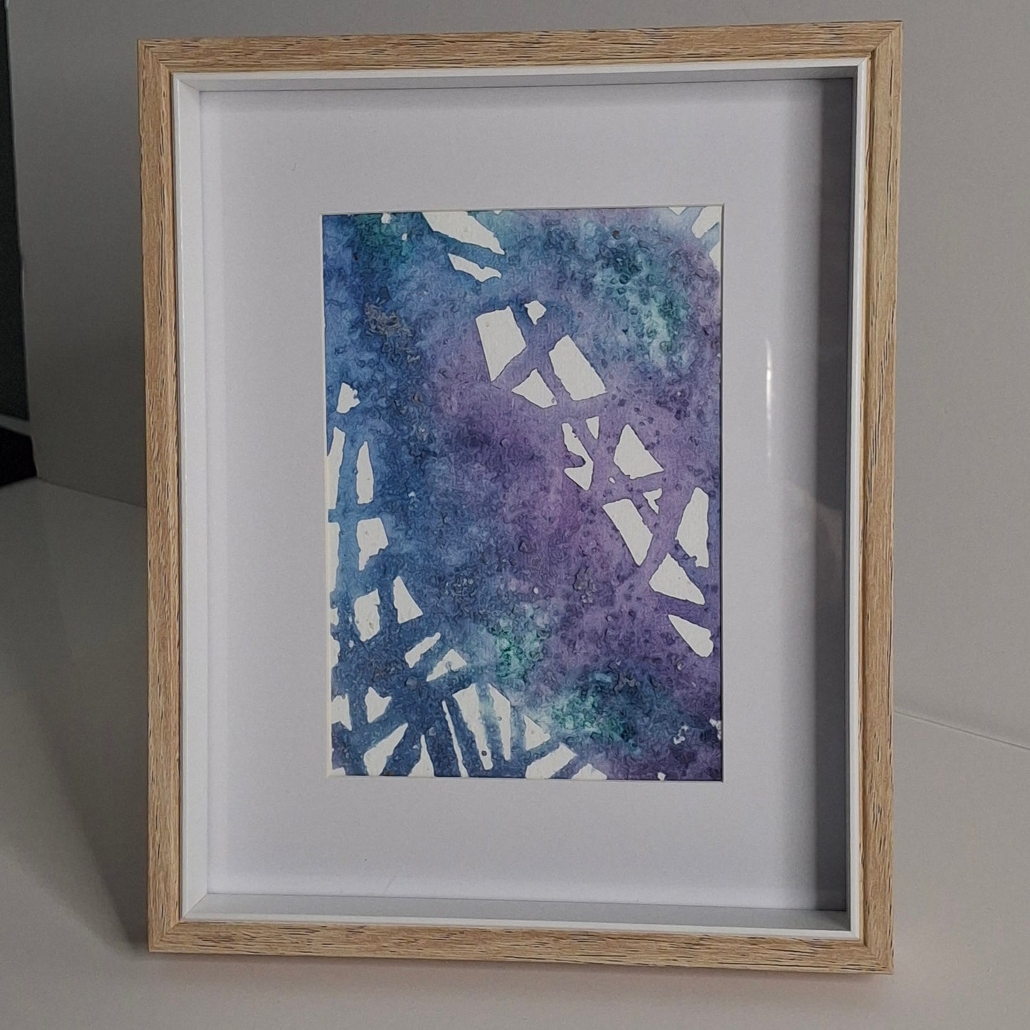 Into the Ether Original Abstract Artwork Pink Blue Green