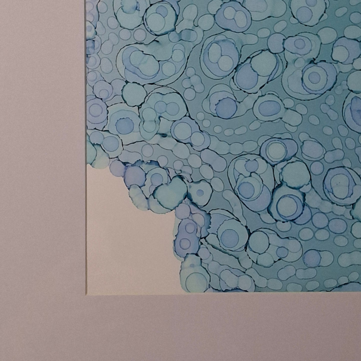The Sea's Soft Embrace Original Alcohol Ink Artwork