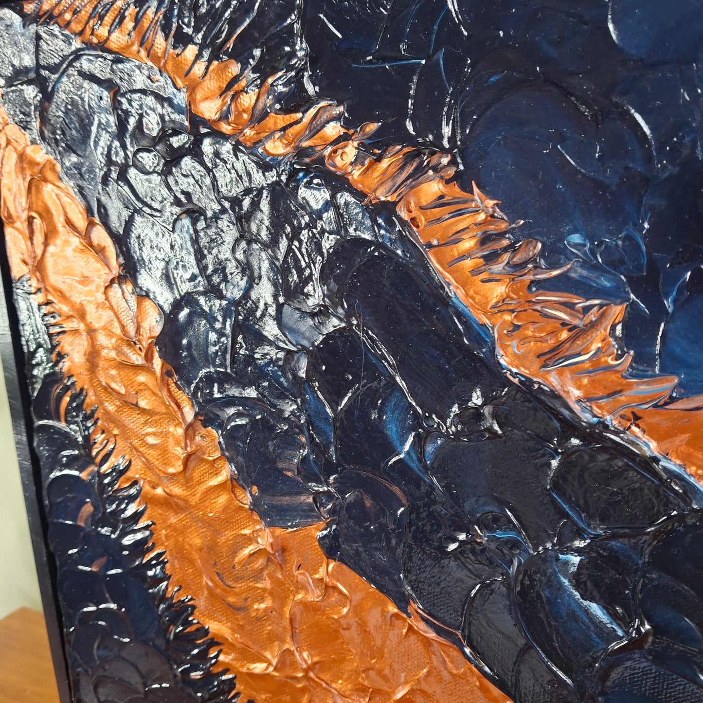 My Imagination Runs Wild Original Art Blue Bronze Abstract