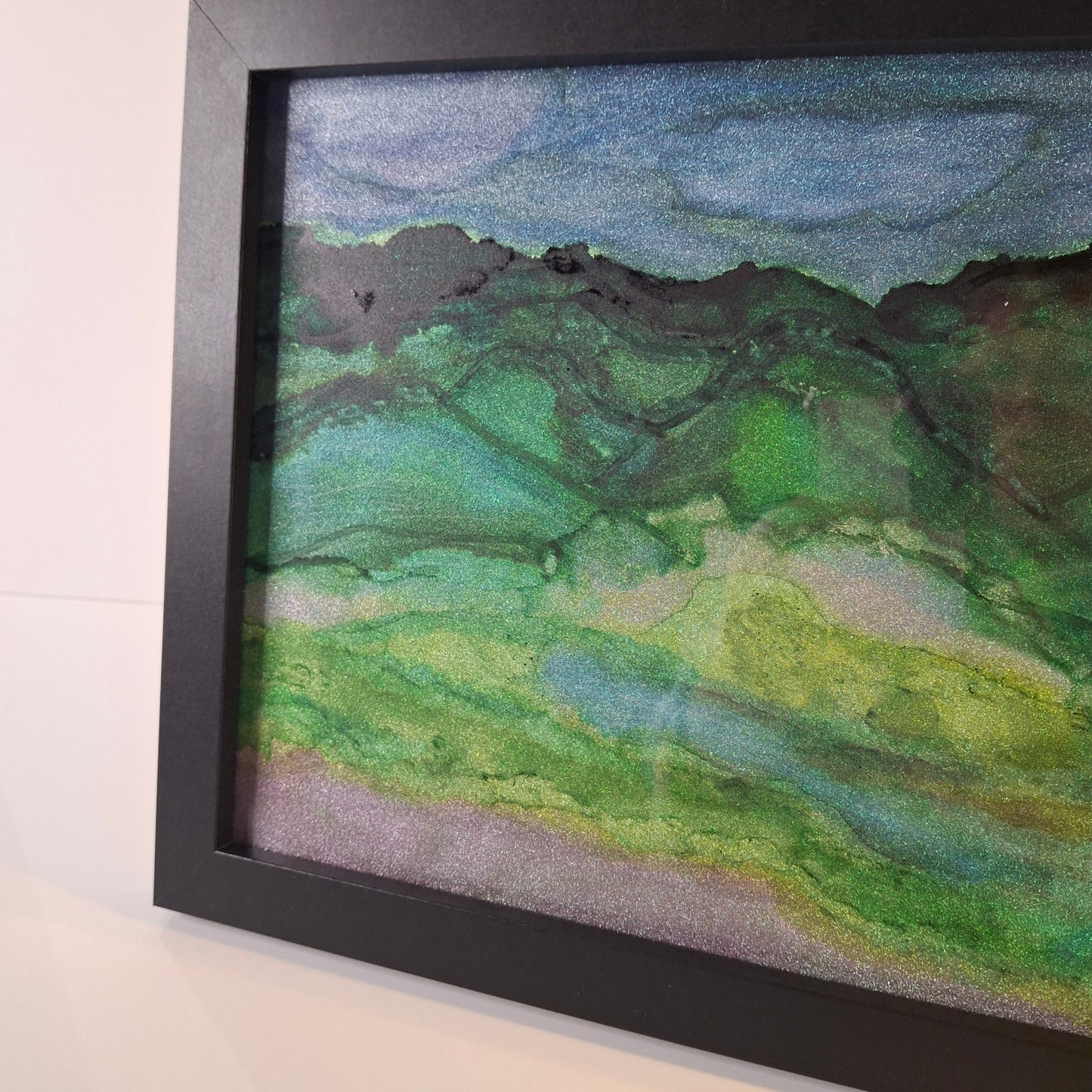 Whispers of Otago Original Abstract Art Landscape New Zealand Blue Green